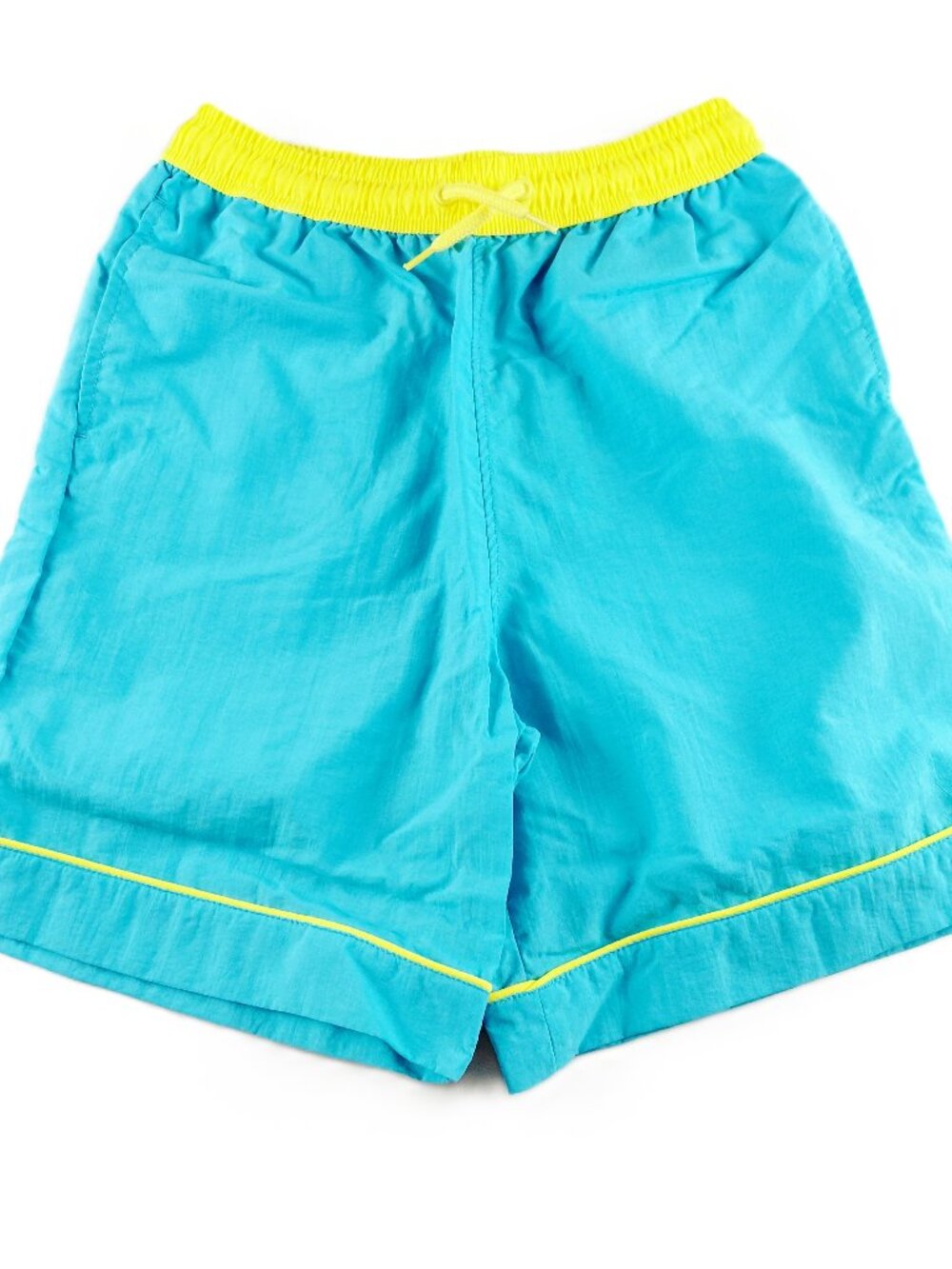 The Sunday Collective Swim Trunks Board Shorts Boys 8-9Y Turquoise Yellow Nylon